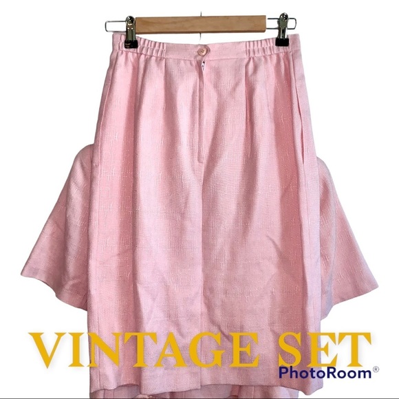 Kasper FOR A.S.L PINK VINTAGE SKIRT SUIT - Picture 2 of 3